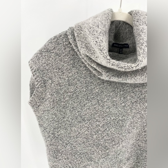 SAKS FIFTH AVE - Cowl Neck Cap Sleeve Wool Top - Picture 4 of 7